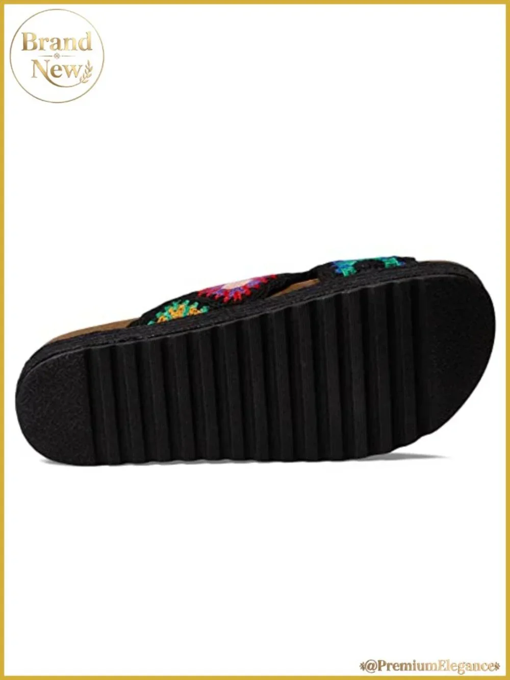 Platform Espadrille Sandals Two Band Upper Mixed Molded Footbed